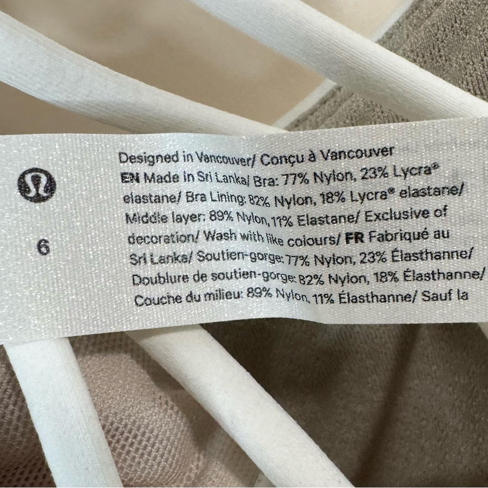 lululemon athletica Free to Be Wild Strappy Sports Bra White Size 6 - Picture 5 of 6